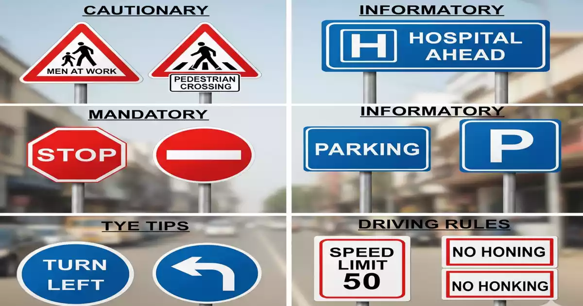 Cautionary mandatory signs