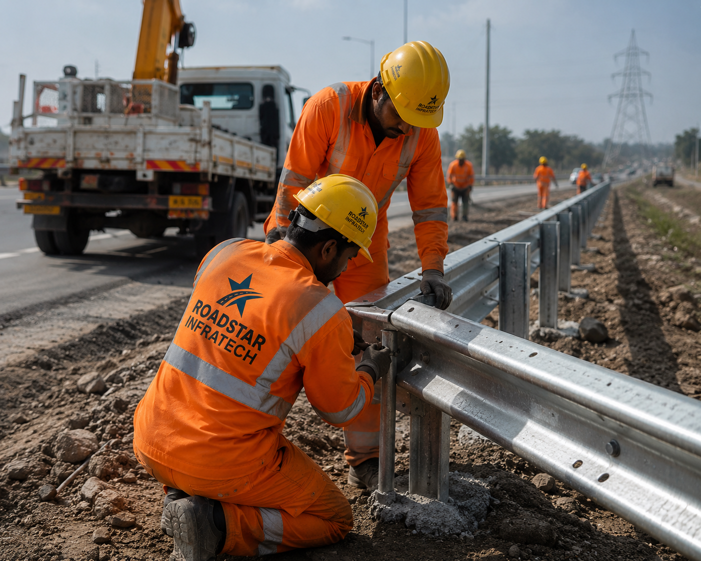 Crash barrier installation
