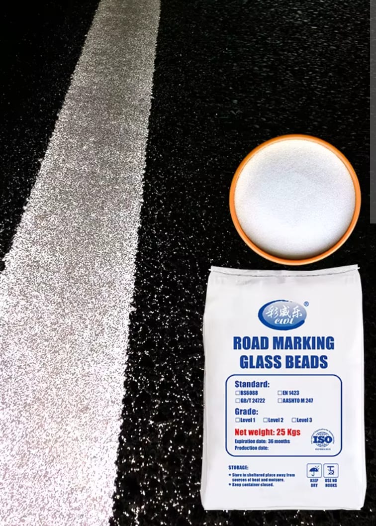 Glass beads and reflective additives