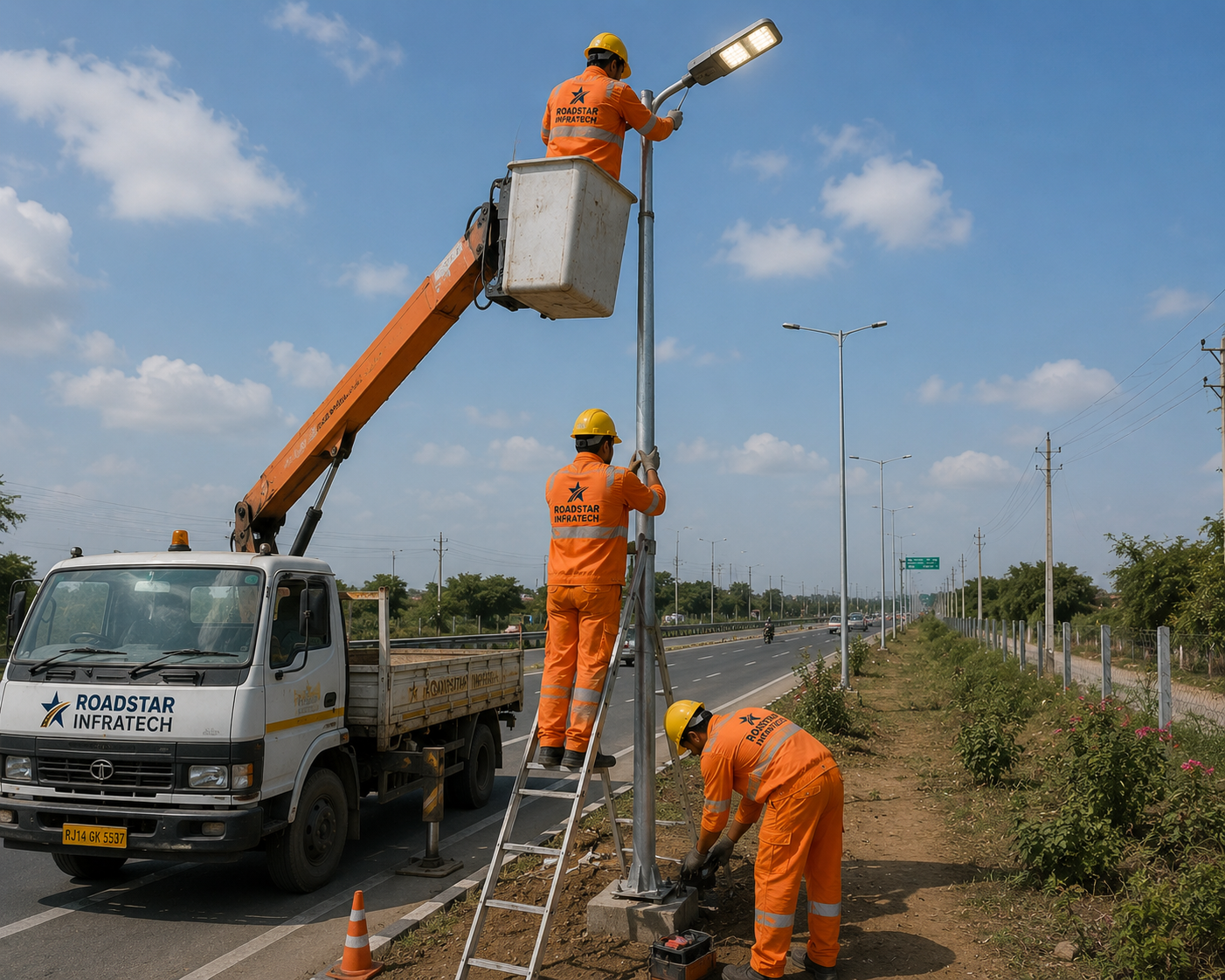 Street lighting installation