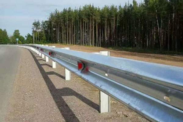 W Beam crash barrier